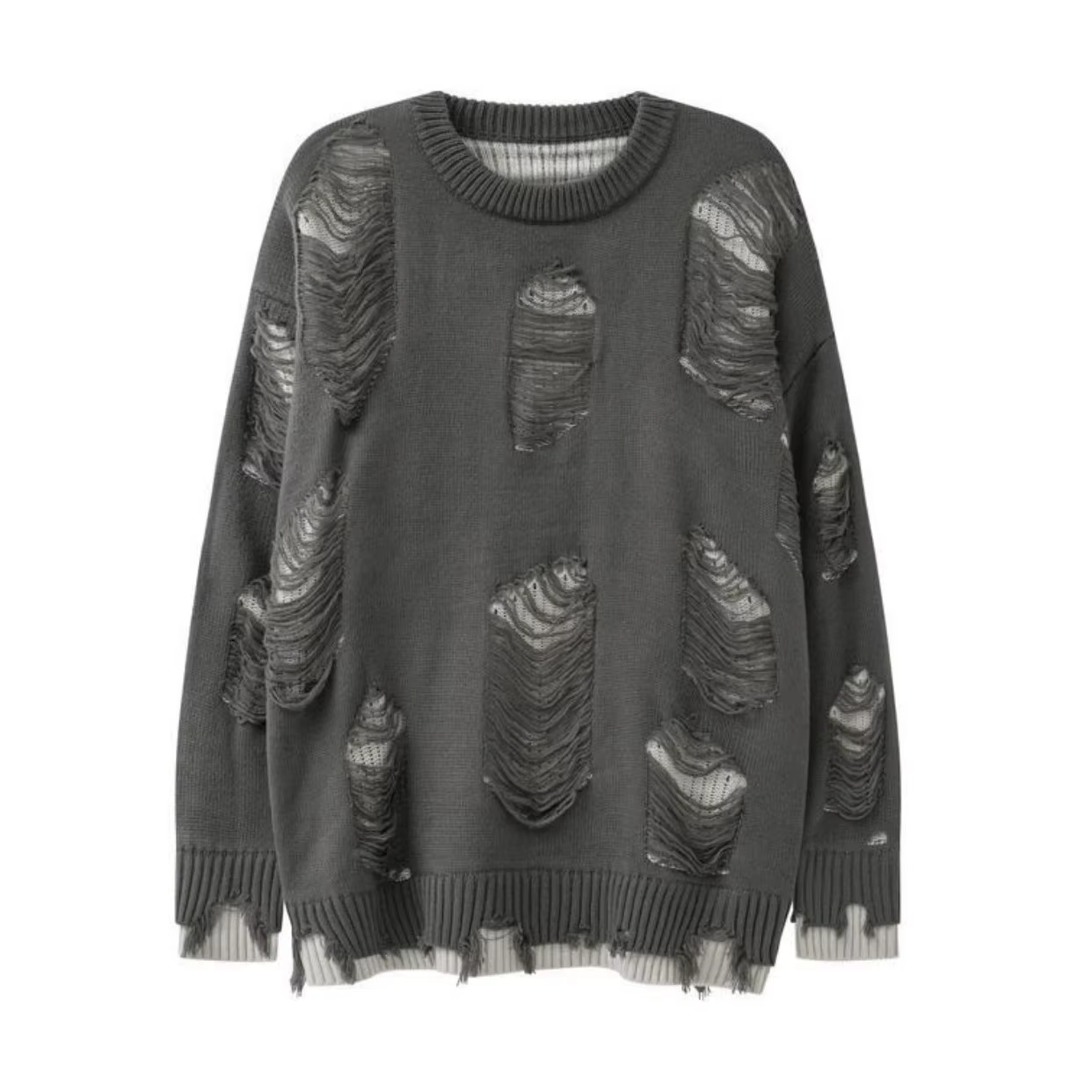 Pull ample à manches longues pour femme, manteau tricoté, automne