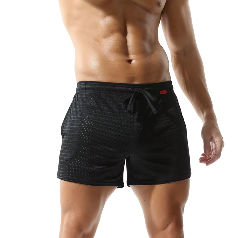 Short de sport en maille respirante pour homme, pantalon décontracté pour la maison, la salle de spo