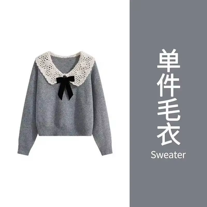 Pull Dolly tricoté avec nœud pour femme, nouveaux hauts d'hiver