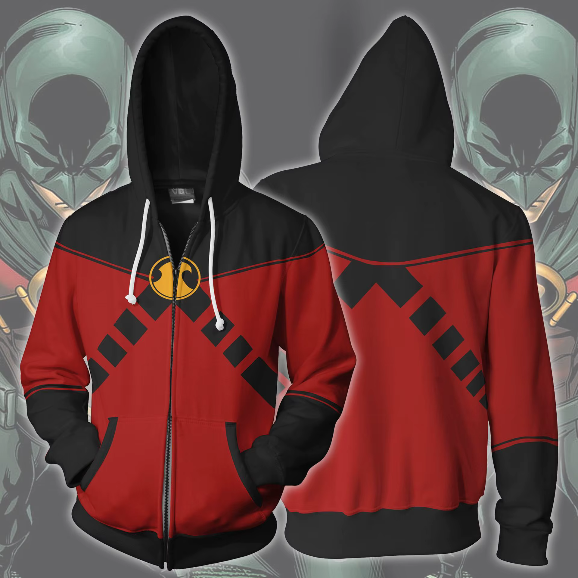 Sweats à capuche unisexes avec fermeture éclair, pull Cosplay, cardigan Streetwear, veste à capuche,