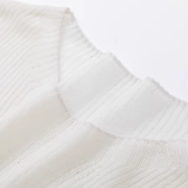 Pull à couche de base tricotée à col mi-haut et paillettes en laine mérinos 100 % super fine pour fe