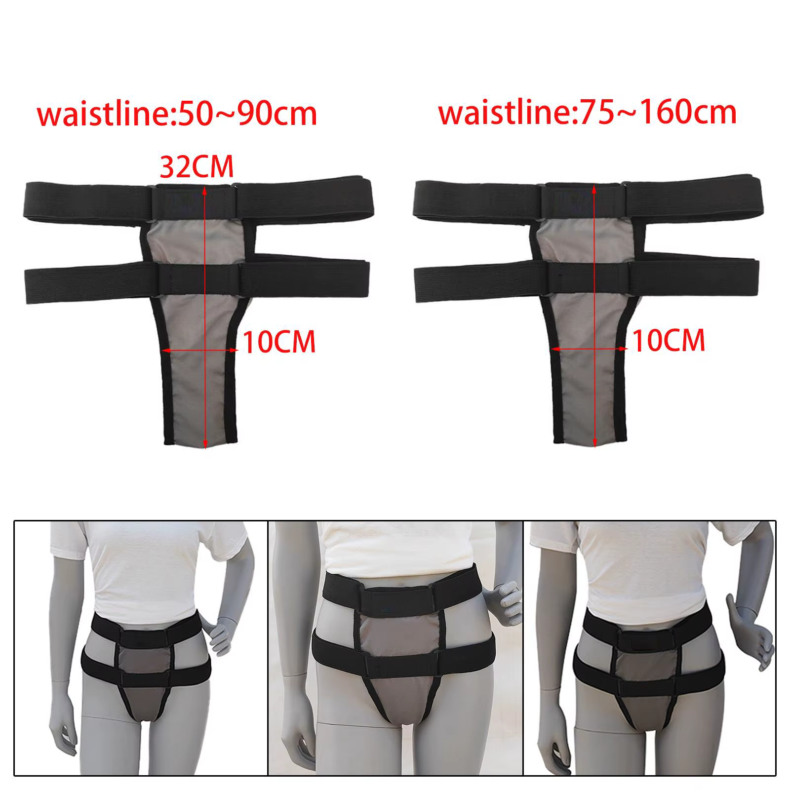 Ceinture de soutien pelvien pour femme, accessoire noir, attelle utérine pour traiter le prolapse