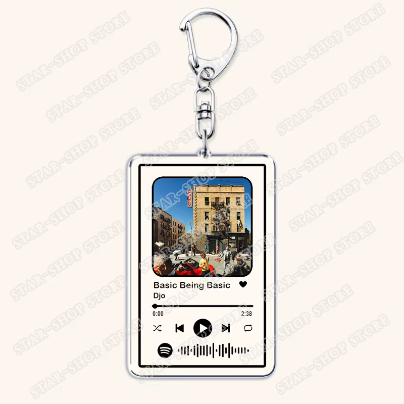 Porte-clés chanteur Djo chansons pour femmes, accessoires de sac fin de début Chateau, Code de musiq