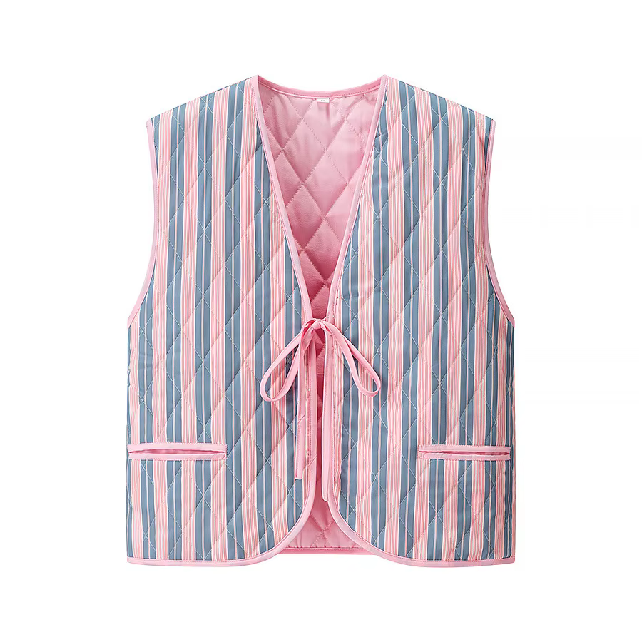 Nouvelle Collection 2025 – Gilet Imprimé Sans Manches Tendance pour Femme – Haut Simple Col V Style