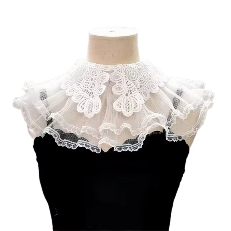 Dentelle Floral faux col élégante robe chemise col décoratif