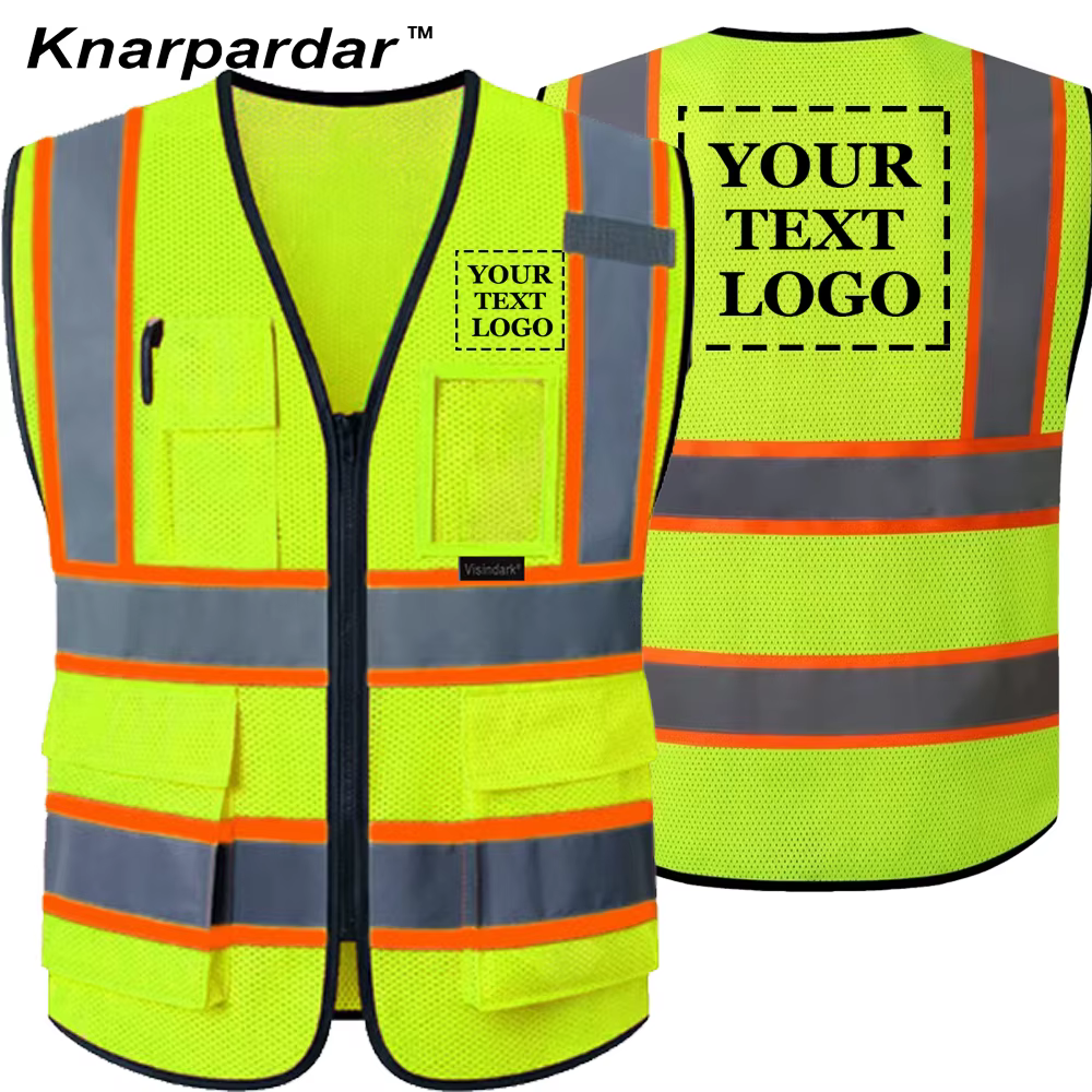 Gilet de travail noir et rose personnalisable avec votre logo – Veste de travail, vêtements de trava