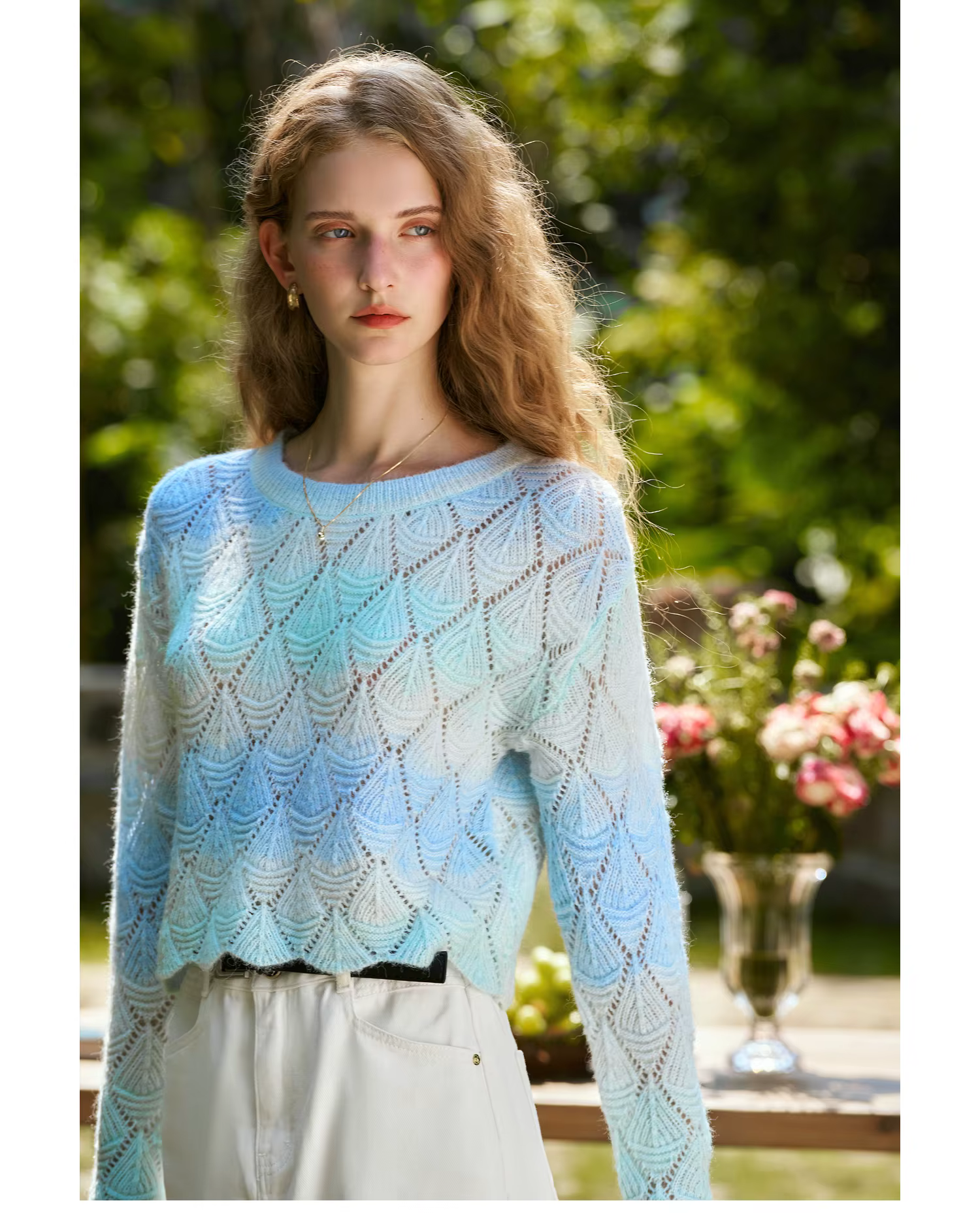 Pulls courts dégradés OLrain pour femmes, collection automne 2026, en mélange de laine, col rond ajo