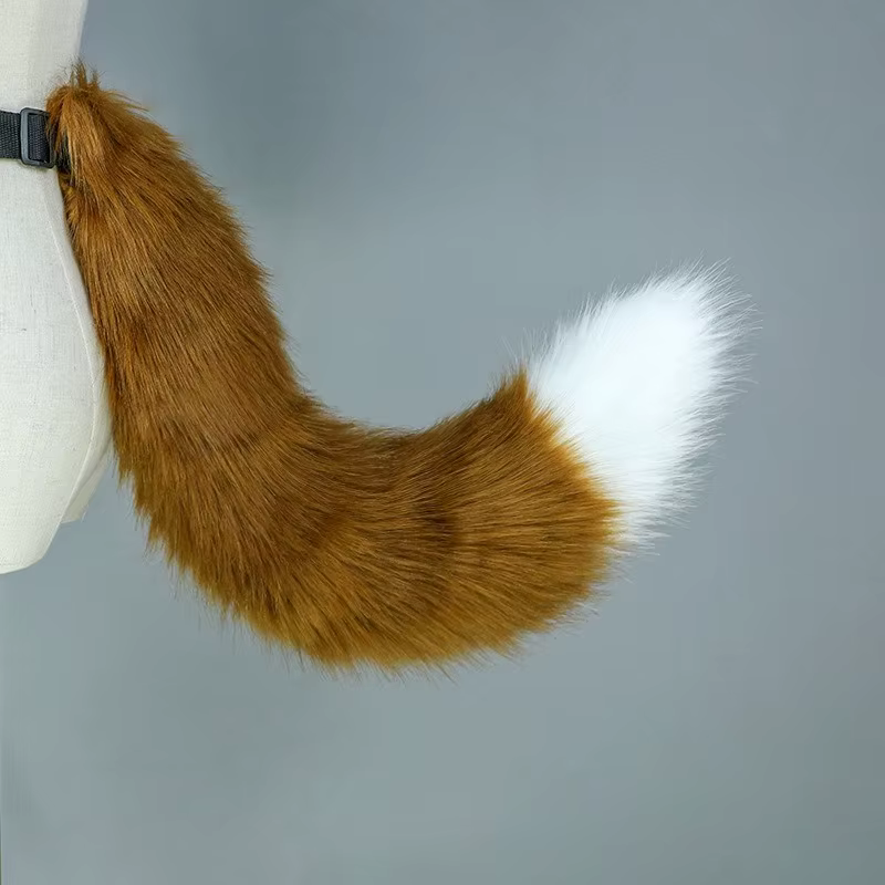 11 couleurs de queues d'animaux en peluche (chat, renard, chien) pour costumes de cosplay anime, Com