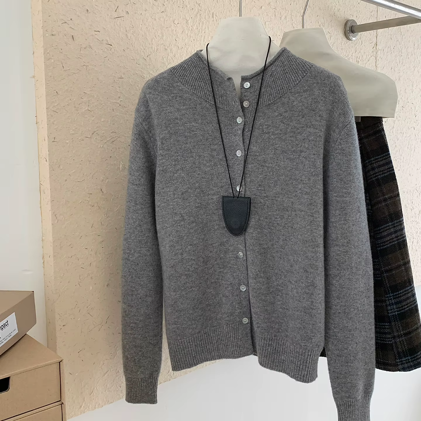 LDZWSM 100% laine haute qualité tricot pull demi-col roulé Cardigan manteau automne et hiver nouvell