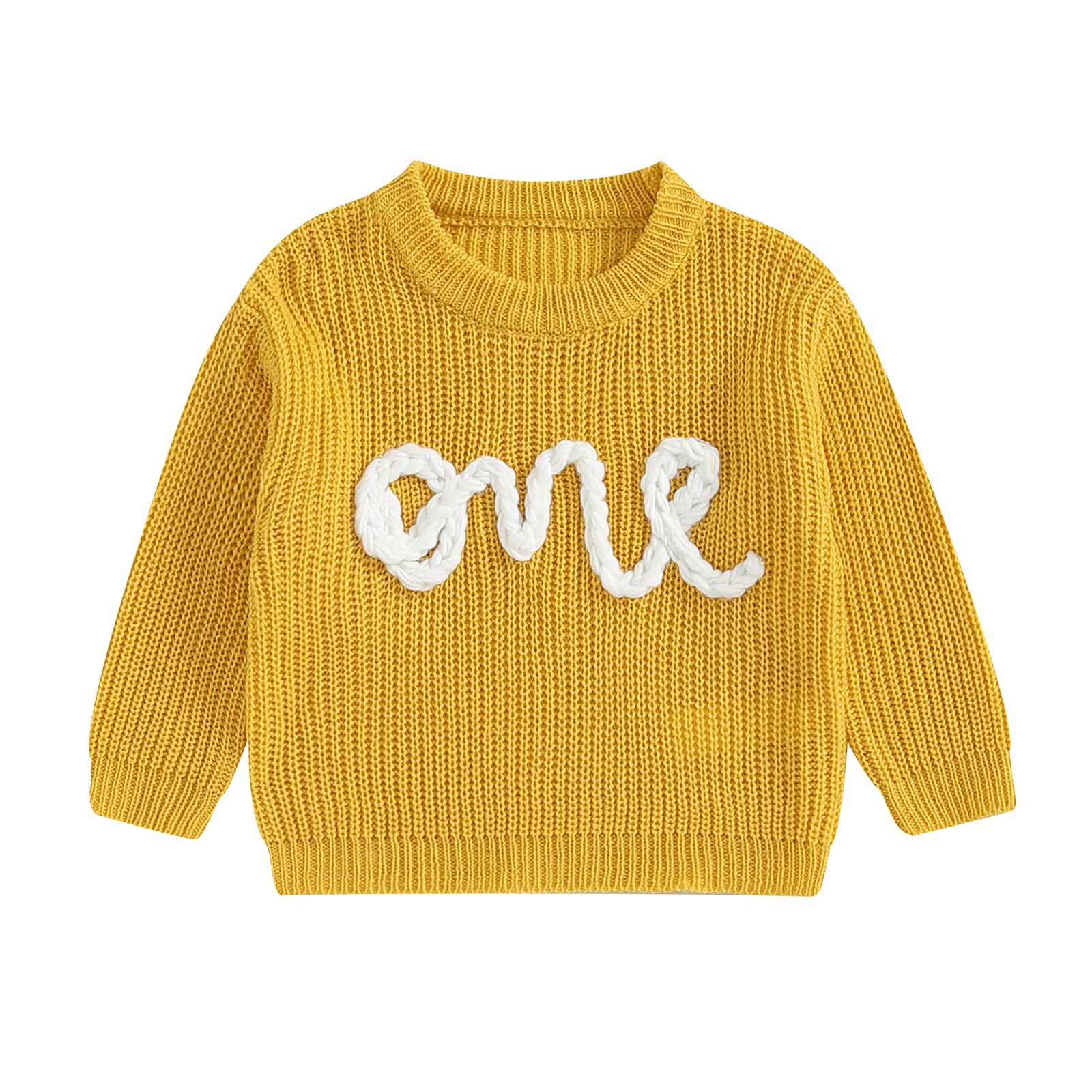 Pull en tricot avec lettres brodées pour nouveau-né, vêtements décontractés, manches longues, chaud,