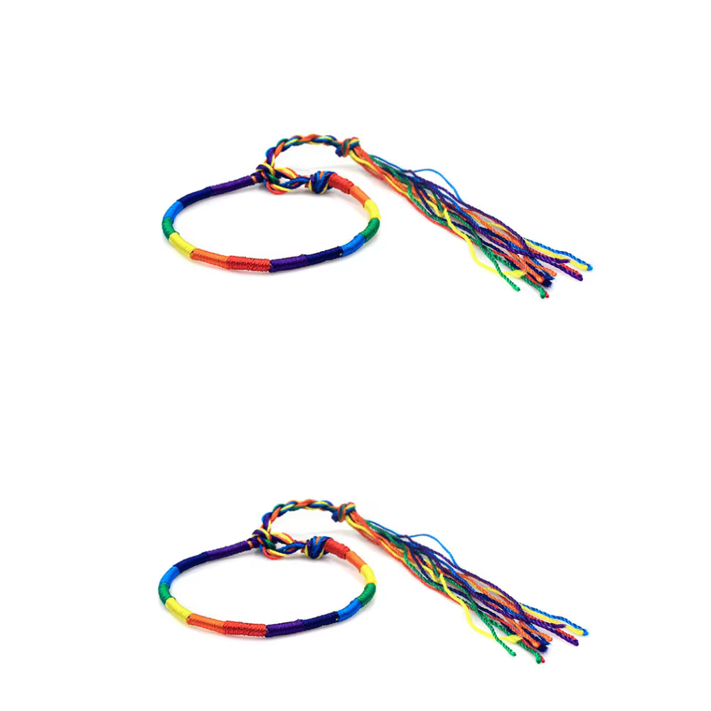 2 pièces Bracelet en ULmulti-documents pour hommes et femmes, nœuds faits à la main réglables, brace