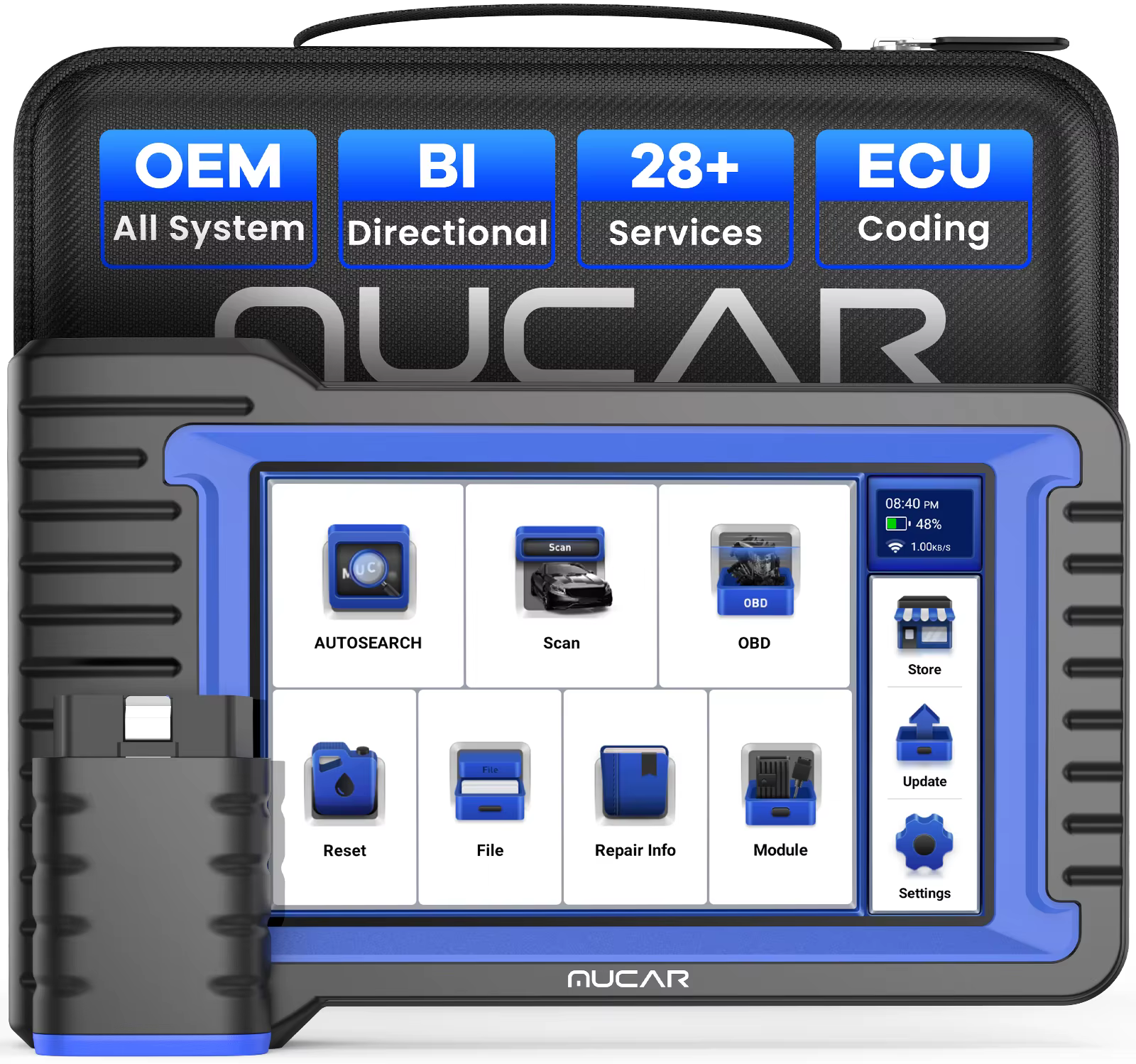 MUCAR VO7S/VO7 OBD2 Scanner système complet diagnostic 28 réinitialiser outil de Diagnostic codage E