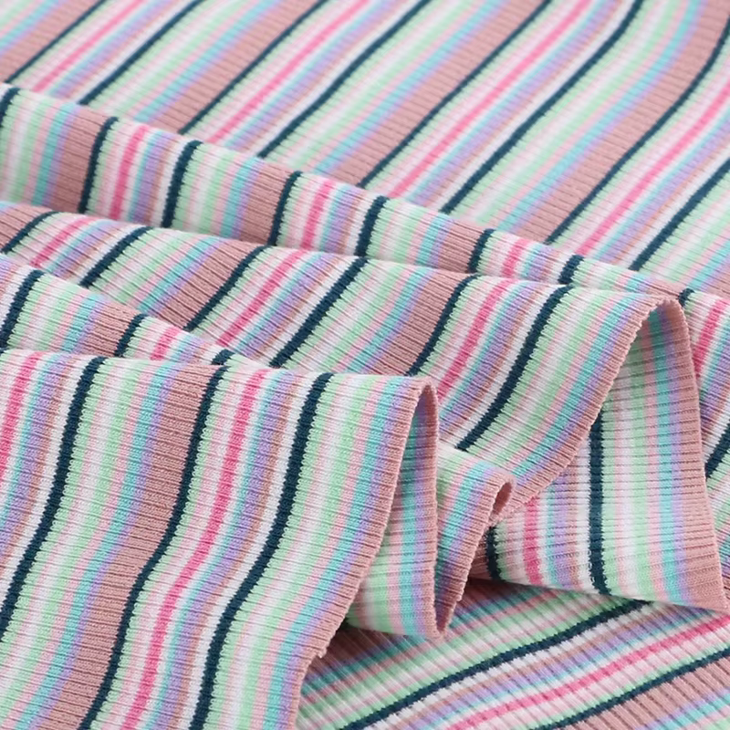 Tissu extensible arc-en-ciel pour lit en coton à rayures, poignets exécutifs, olympiques au beurre,