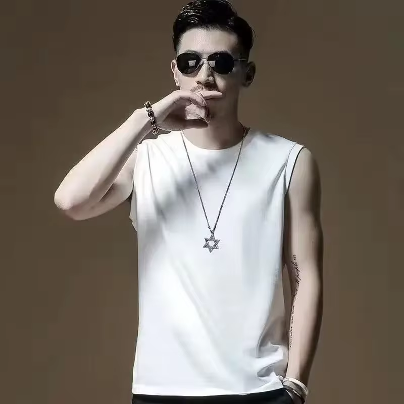 Gilet uni à double fermeture éclair et épaules larges, 180 g/m², 5 couleurs disponibles pour hommes,