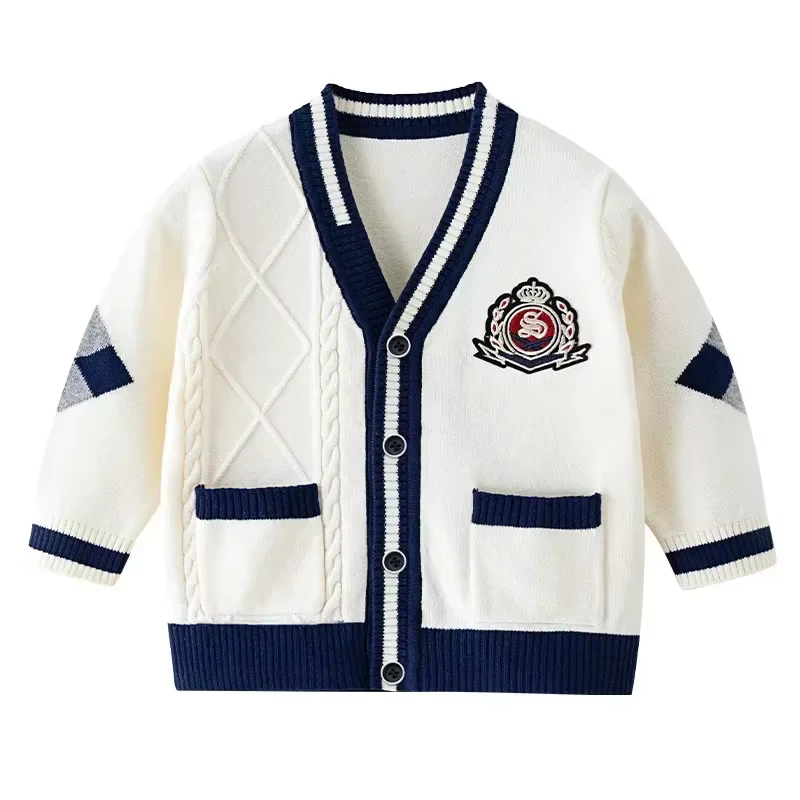 2025 bébé pull printemps hiver enfants Cardigan manteau printemps TopChildren tenues garçons fille c