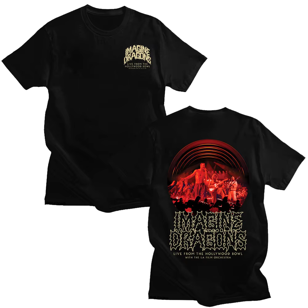 Imagine Dragons Rock Band T-shirt 2025 nouvelles tendances vivre du bol hollywoodien vêtements été f