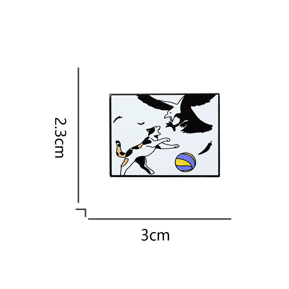 Anime Haikyuu faucons chat Cosplay Costume Badge broche accessoires sac à dos pendentif métal access