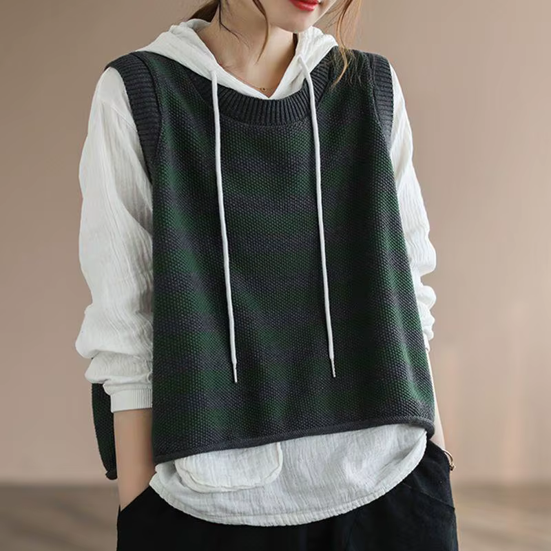 Gilets en tricot pour femmes rayé léger vêtements chauds tendance 2025 Promotion gilet nouveaux haut