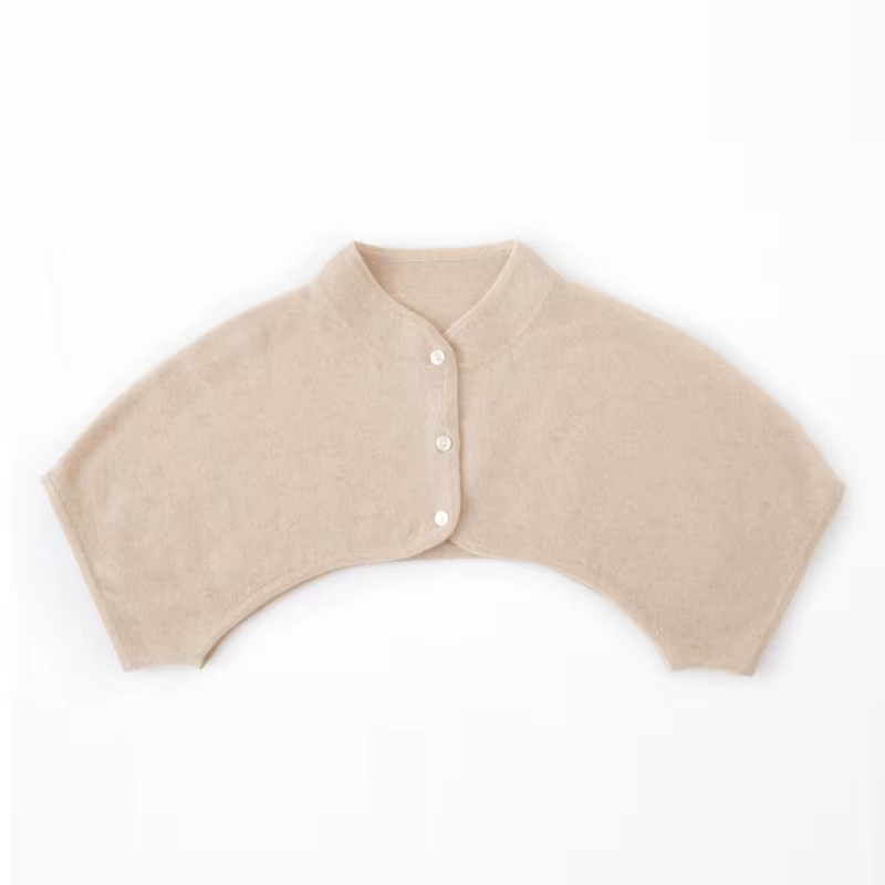 Châle 100% cachemire pour femmes, gilet chaud, écharpe pull Ultra courte, chauffe-épaules demi-col r