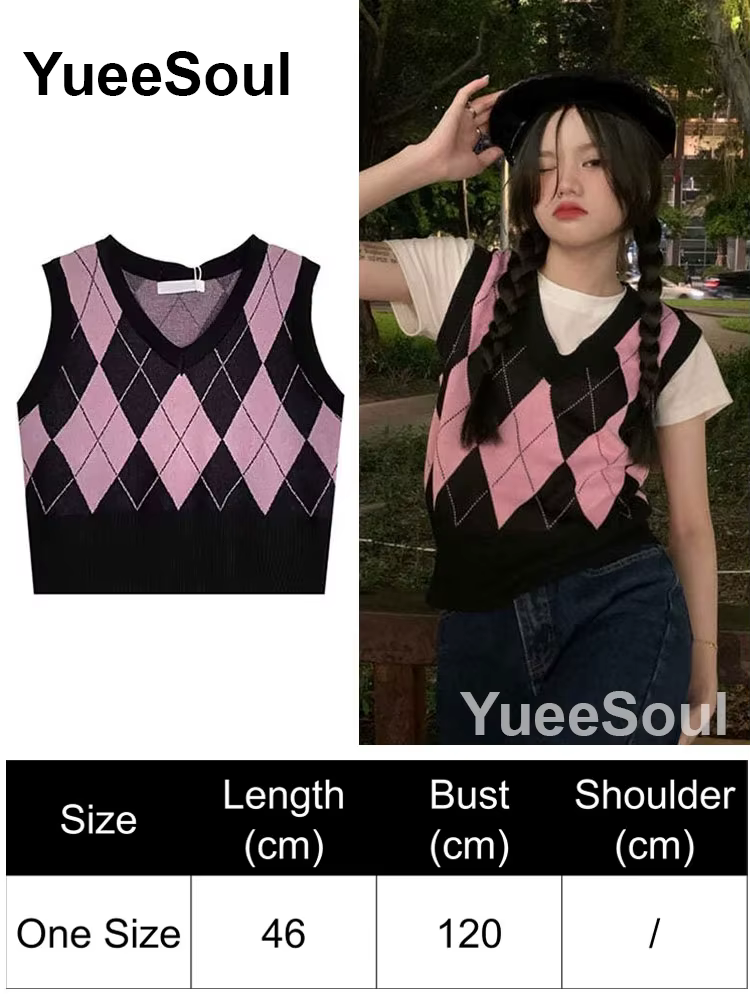 Doux mignon rose tricoté femmes pull gilet sans manches ample surdimensionné tricots 2026 nouveau Y2