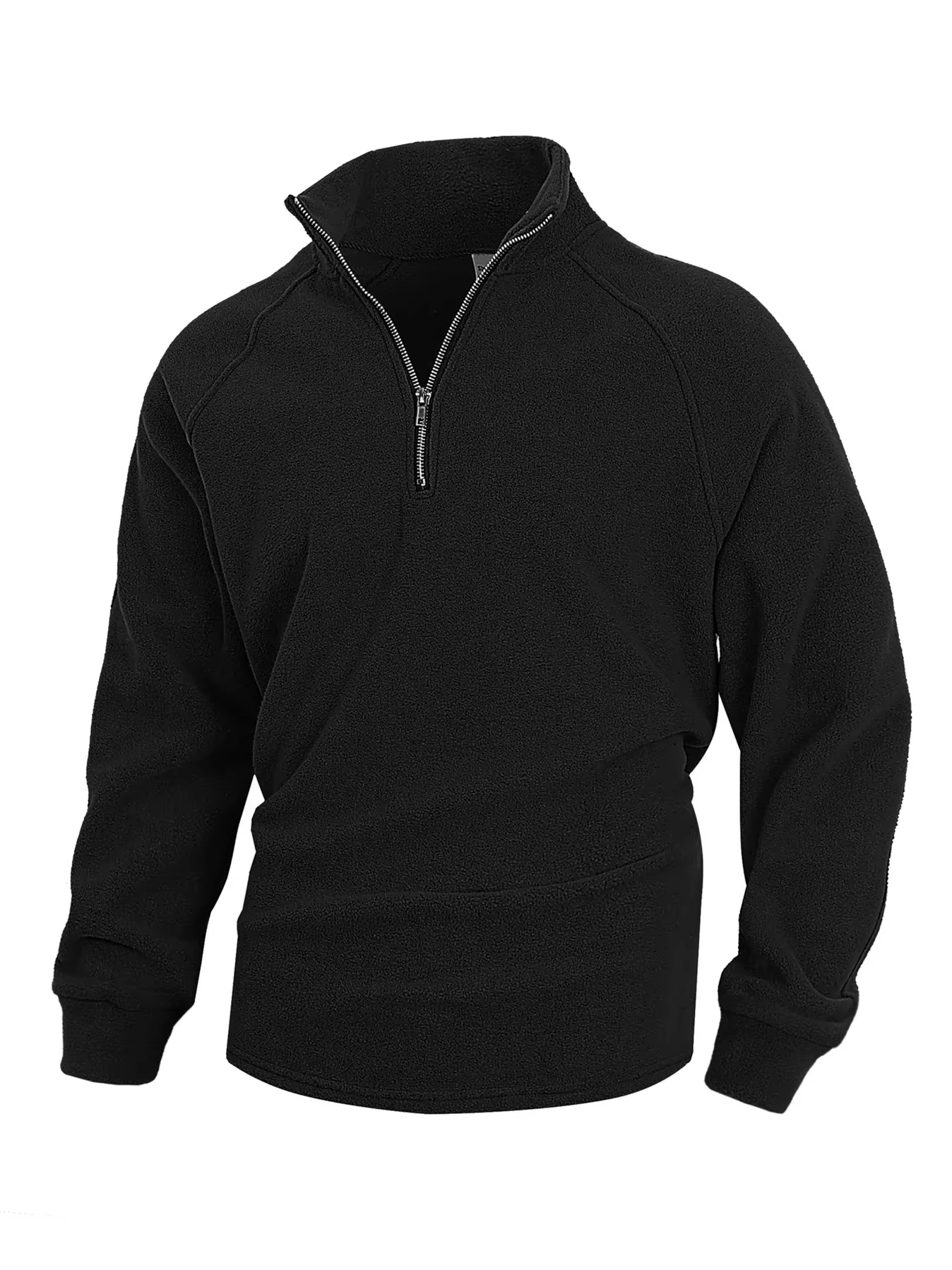 Sweat-shirts à col montant et demi-zip pour hommes 2026 – Pulls amples décontractés en polaire corai