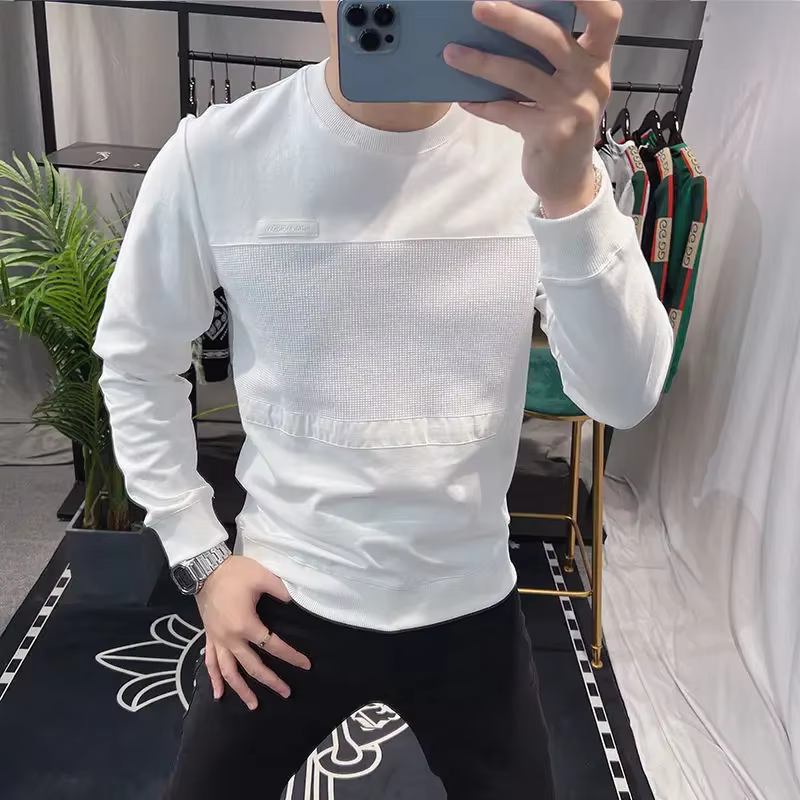 PVD-T-shirt à Manches sulfpour Homme, Col Rond, 100 Coton Belgi, Esthétique XL, Haute Marque, Vente 