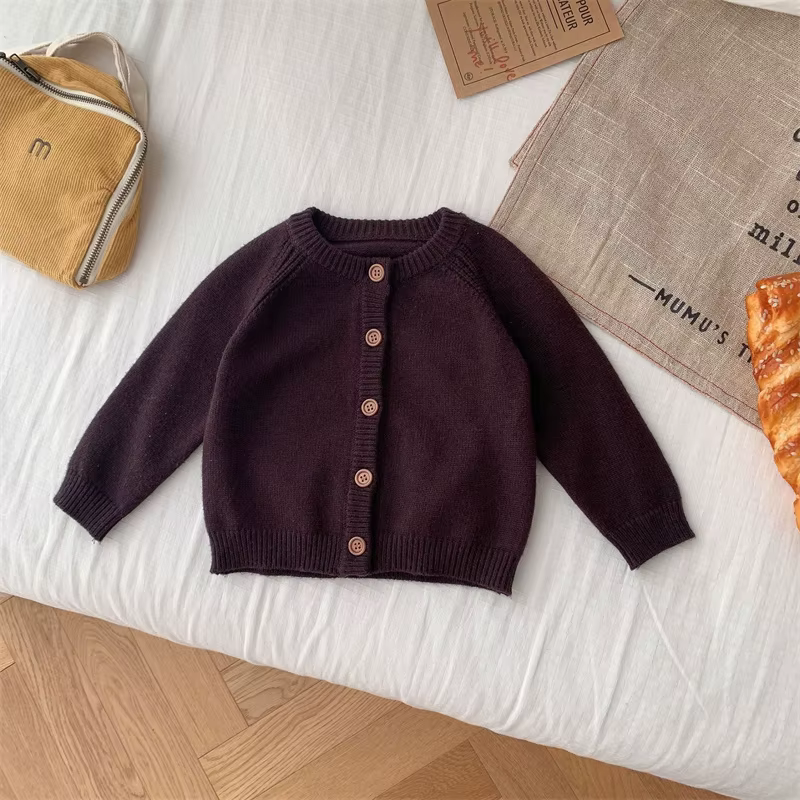 Pull en tricot pour enfants de 0 à 5 ans, Cardigan d'automne pour garçons et filles, manteaux décont
