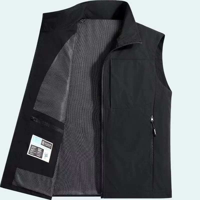 Gilet décontracté pour hommes, automne et hiver, veste d'extérieur sans manches avec poches pour per