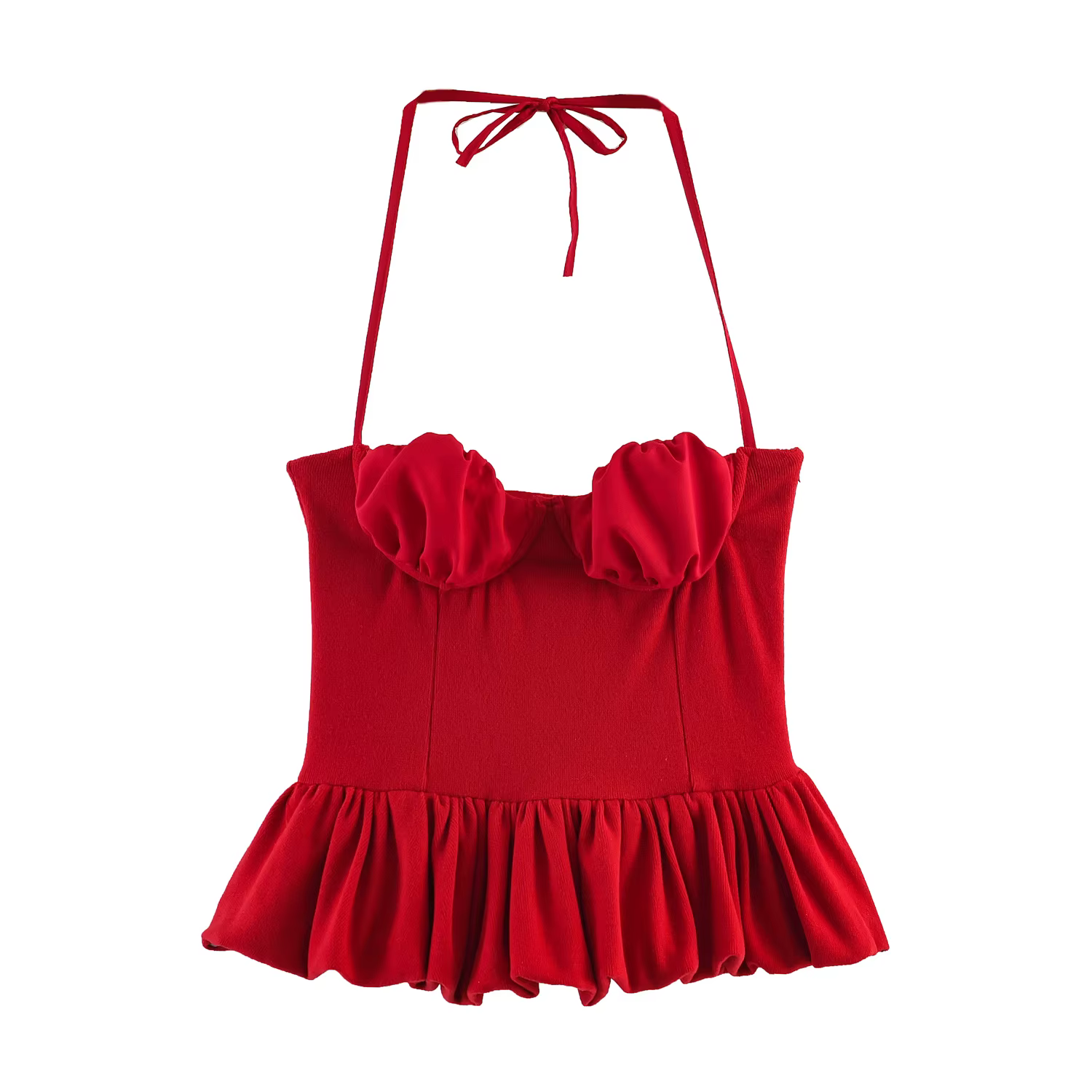 Hauts Halter pour Femmes – Nouveauté 2026 – Coupe Slim Sans Manches, Taille Cintrée, Dos Nu à Lacets