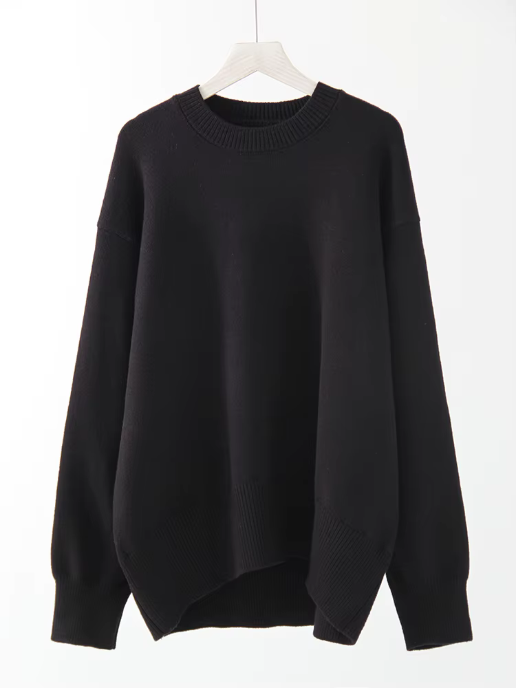 MiuKoMiYa femmes hiver surdimensionné pull bordeaux col rond Vintage pulls en vrac chandails de noël