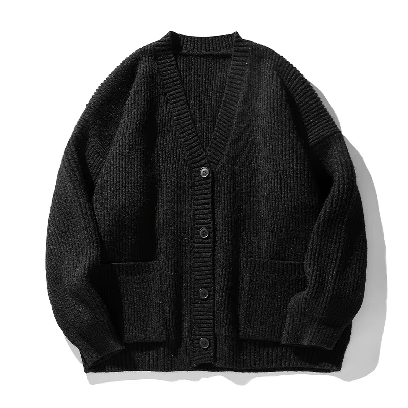 Cardigan en tricot épais de Style japonais, pull décontracté à haute élasticité pour Couple, ouvert