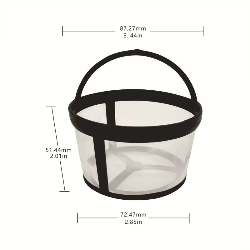 Panier filtre à café en acier inoxydable, maille en Nylon, Machine à filtre à café, thé réutilisable