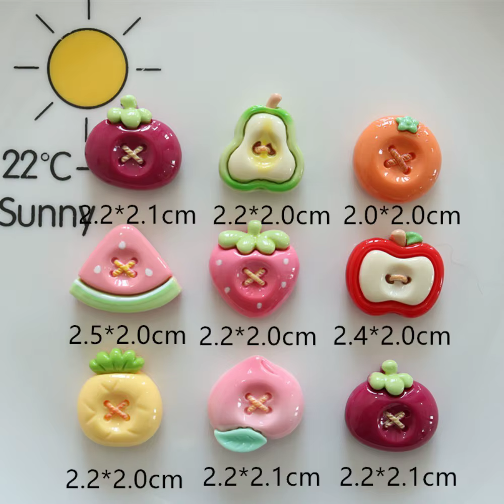 10 pièces dessin animé mignon Kawaii fruits fraise série dos plat résine album à faire soi-même Cabo