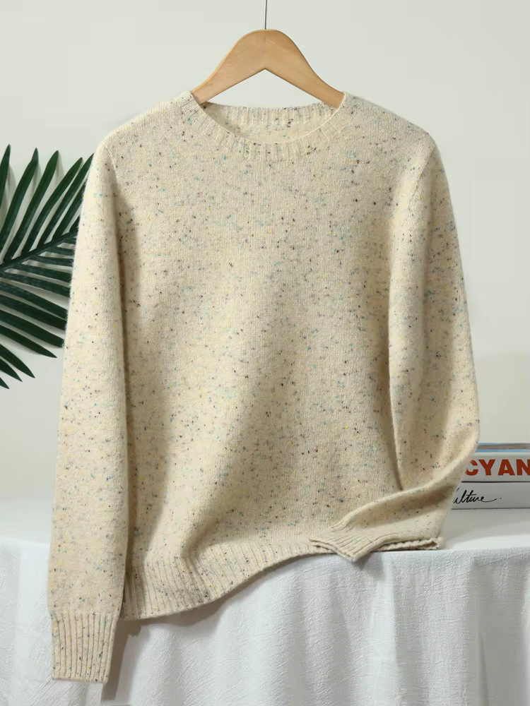 ZYCZCXX vêtements pour femmes 100% laine mérinos col rond pull à manches longues 2025 nouveau pull a
