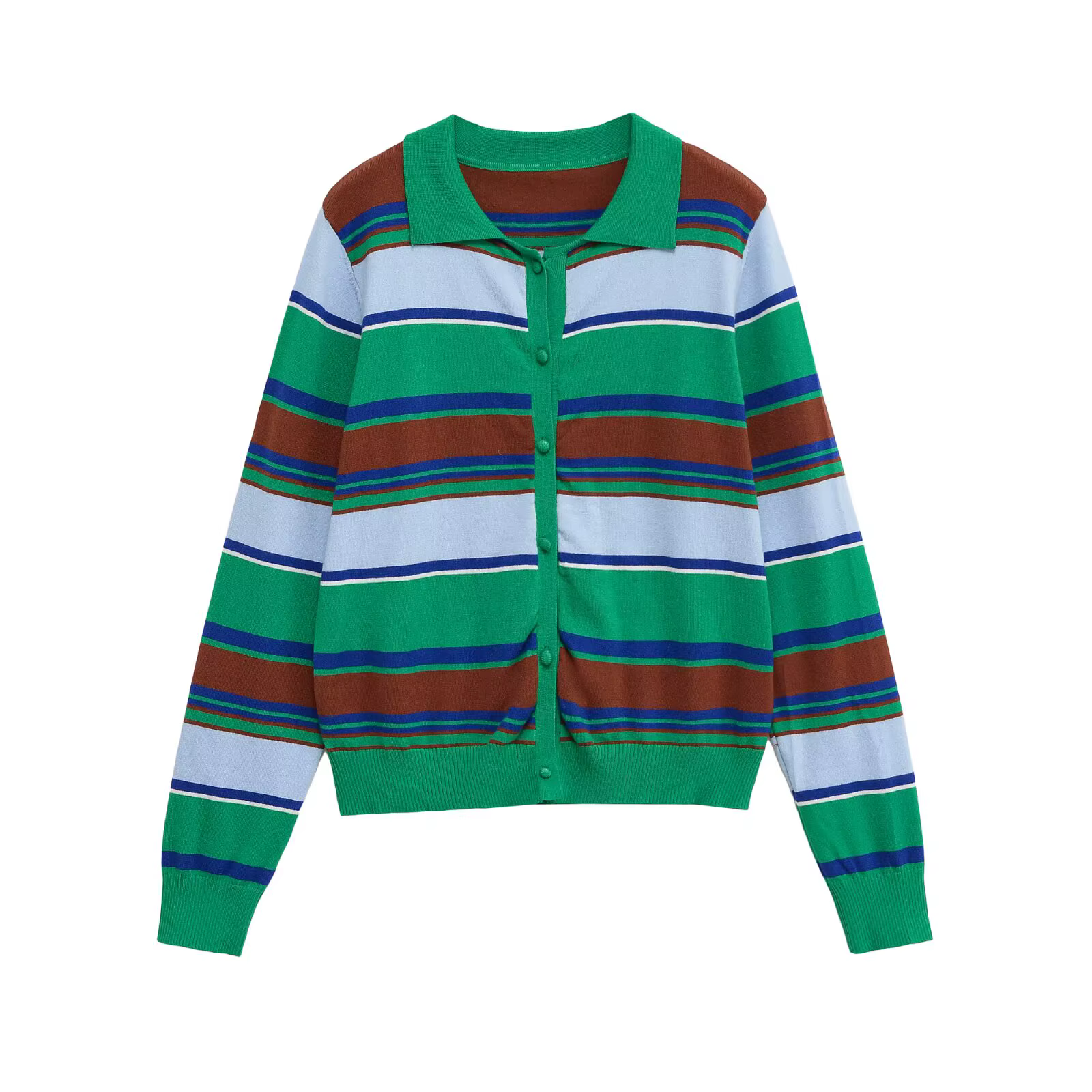 Cardigan pour femmes, vêtements d'extérieur à rayures, manches longues, Style fille Shoujo, pulls co