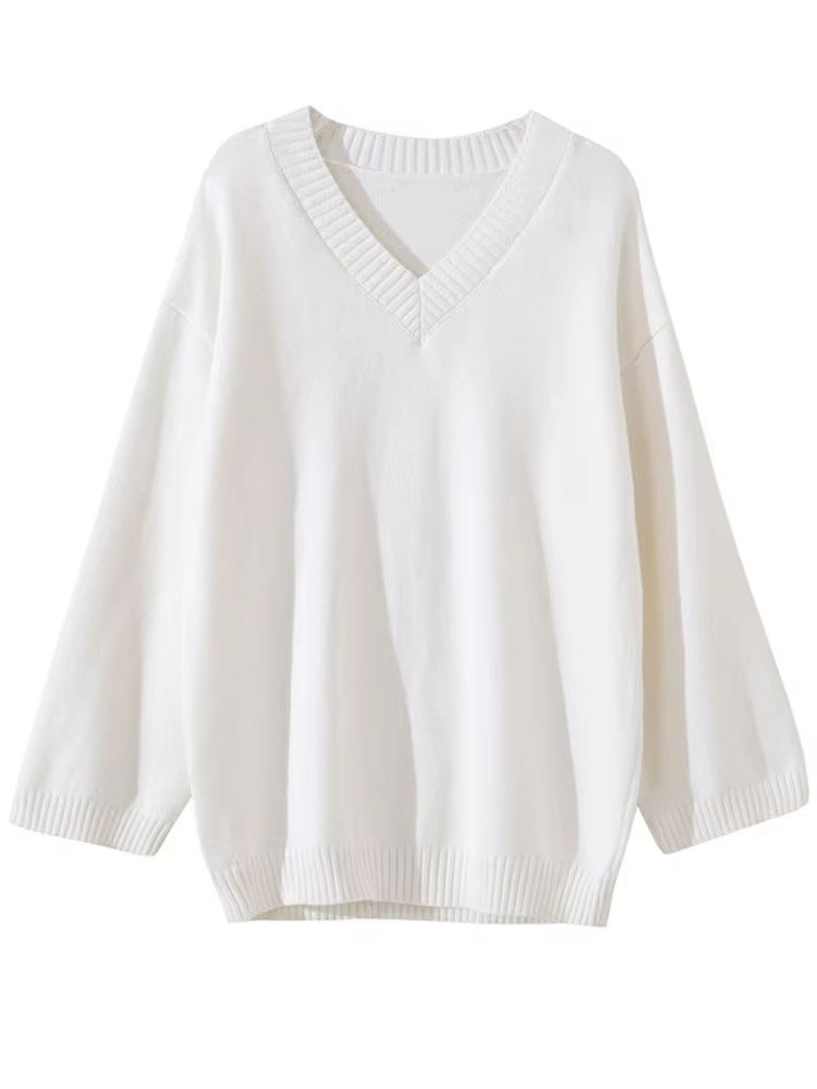 Pull Respiré pour Femme, Mode, Solide, Basique, Doux, Décontracté, Chic, Automne, Hiver