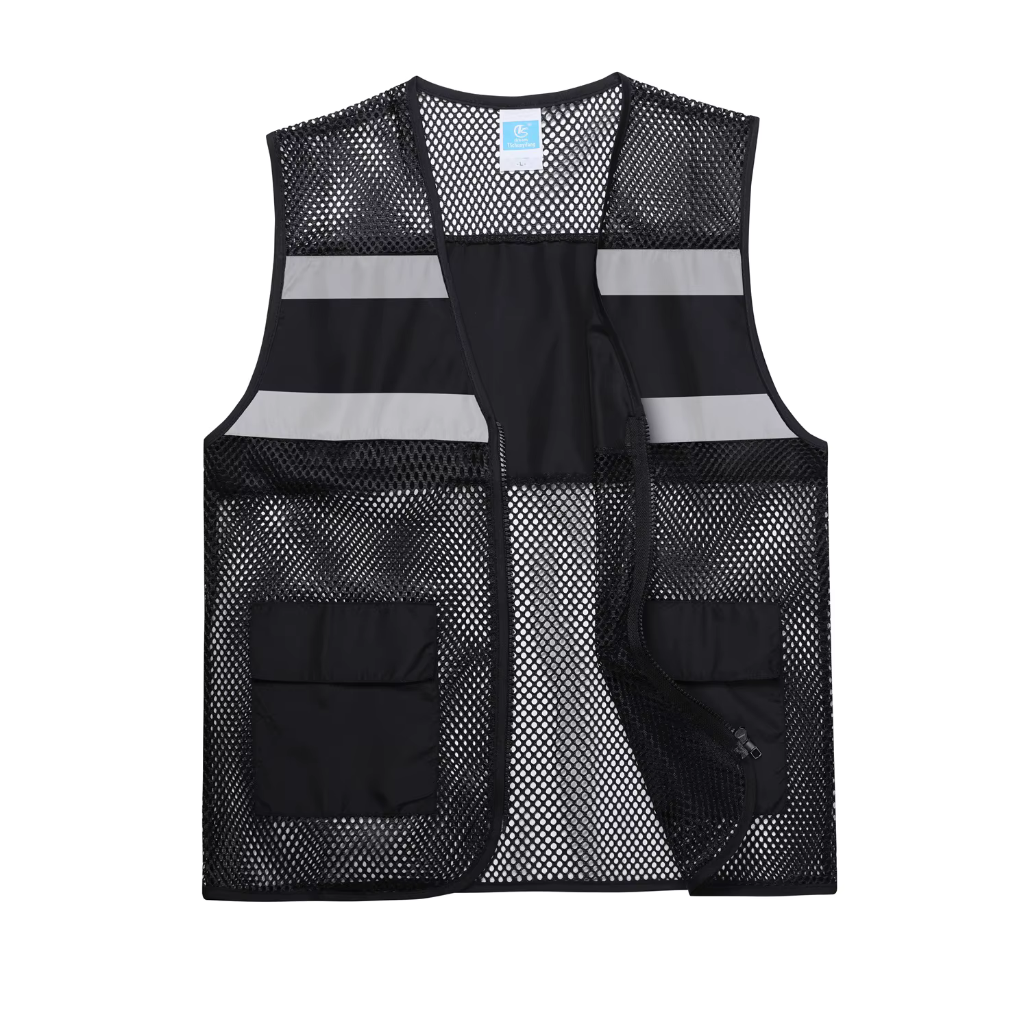 Gilet en maille respirante personnalisé avec impression de logo, chemise publicitaire en maille pour