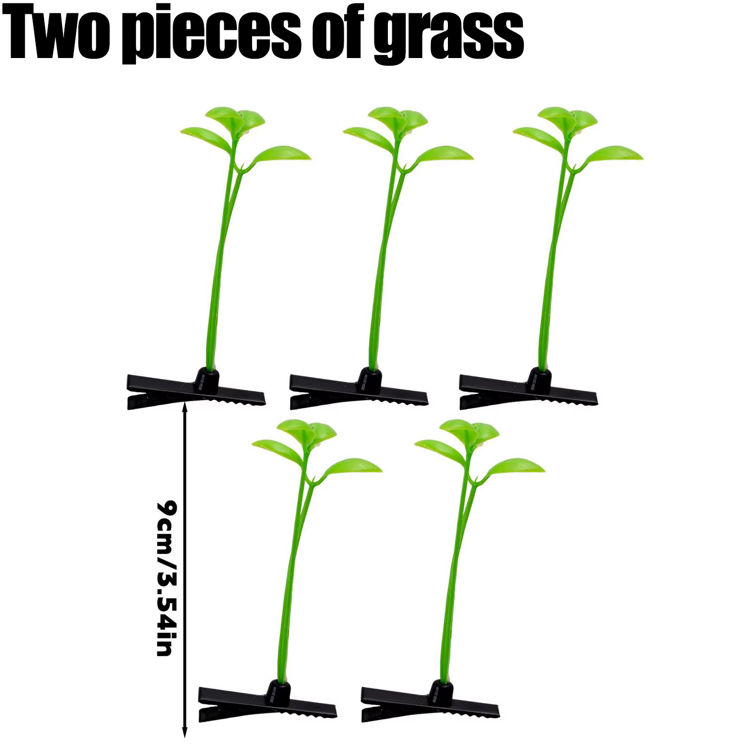 2/50 Pièces Pinces à Cheveux Amusantes en Forme de Germe de Plante Verte, Épingles à Cheveux Style H