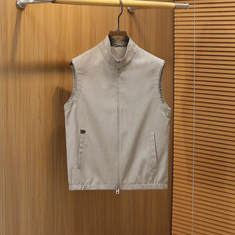 Veste décontractée pour homme en lin, col montant, polyvalente, style business