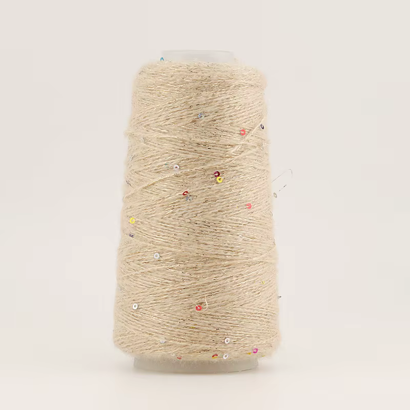 1PC 50g Fil de mohair à dentelle avec paillettes, fil à crocheter et à tricoter avec lurex, fil doux