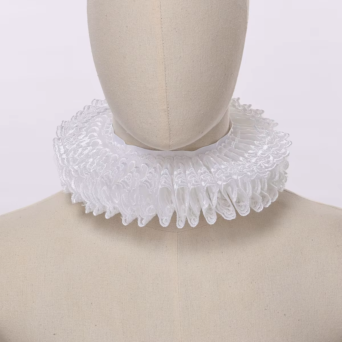 Clown Cosplay dentelle cou col à volants Vintage Tudor Renaissance victorien accessoires de Costume