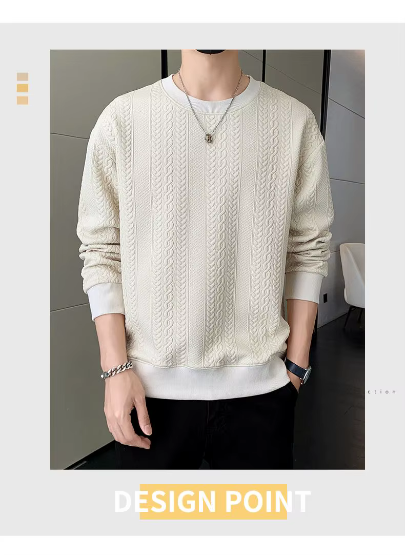 Sweat-shirt ample pour hommes, nouvelle tendance, polyvalent, amincissant, printemps-automne
