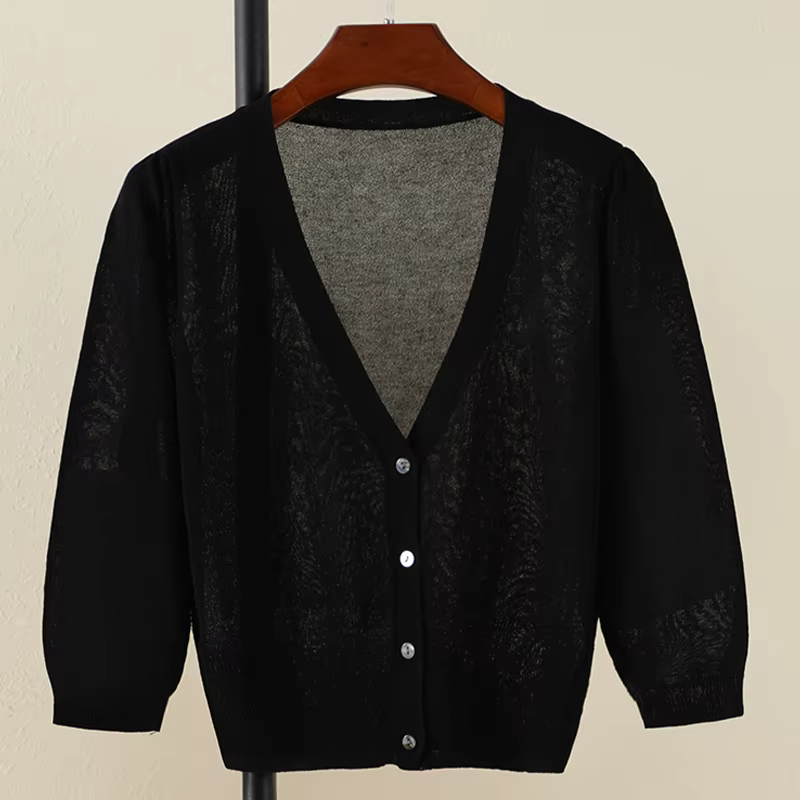 cardigan femme ete légère crop top manche longue en crochet pull laine à tricoter fin jersey vêtemen
