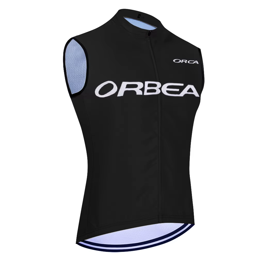 Maillot de cyclisme ORBEA ORCA gris-orange pour homme, sans manches, pour l'été, pour le vélo de rou
