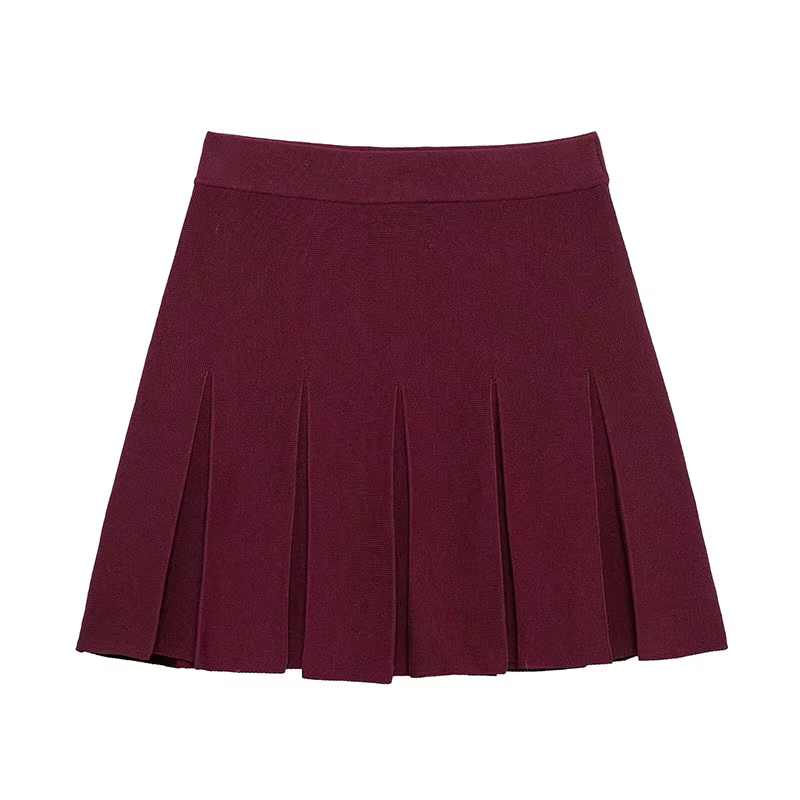 Pull à boutonnage simple doré pour femme, ensemble chemise haut et jupe courte, revers, double poche