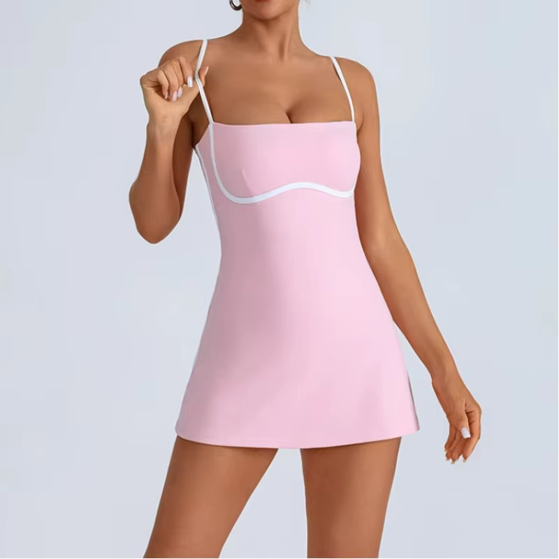 Robe de Golf et de Tennis avec coussinet, ensemble de sport, Yoga pour femmes, vêtements d'entraînem