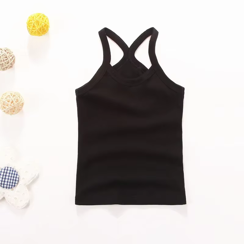 Enfants bébé garçons gilets T-shirts enfants été gilet haut tenue enfant garçon fille solide hauts v