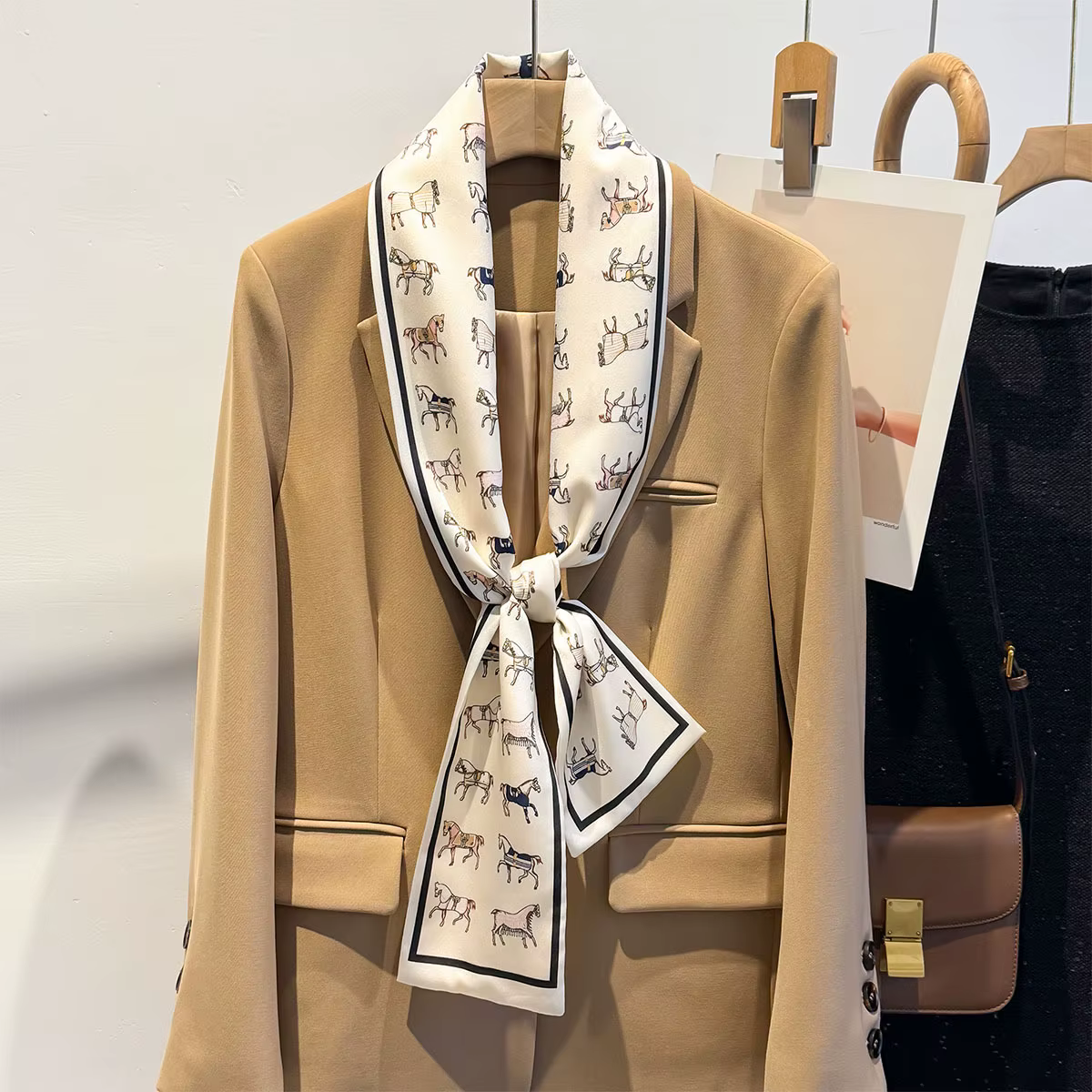 Écharpe en soie fine à la mode pour femmes, rubans pour cheveux, bandeaux, bandana, foulard pour sac