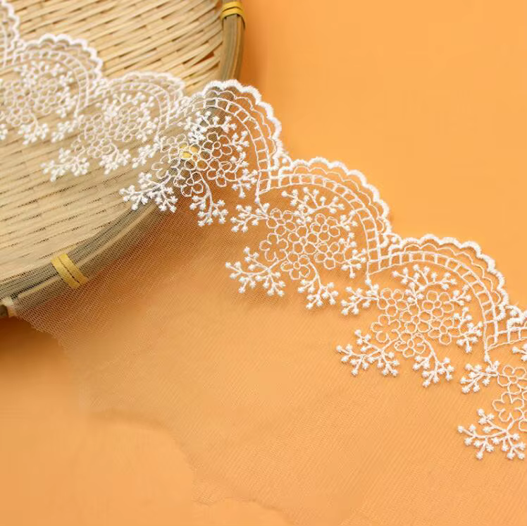 3 mètres couleur blanche mignon coton brodé maille dentelle vêtement dentelle garnitures bricolage a