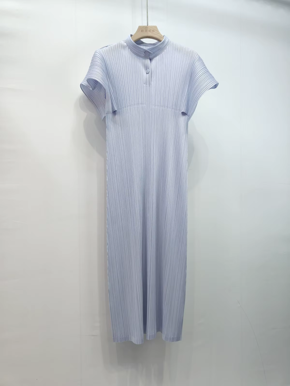 Miyake – robe plissée à col mi-haut, nouveau Design à col à la mode, tempérament, jupe trapèze fine,